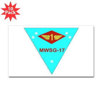 MWSG17 - M01 - 01 - Marine Wing Support Group 17 Sticker (Rectangle 10 pk)