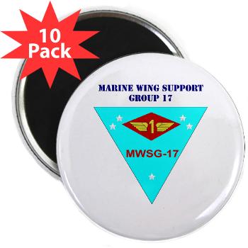 MWSG17 - M01 - 01 - Marine Wing Support Group 17 with Text 2.25" Magnet (10 pack) - Click Image to Close