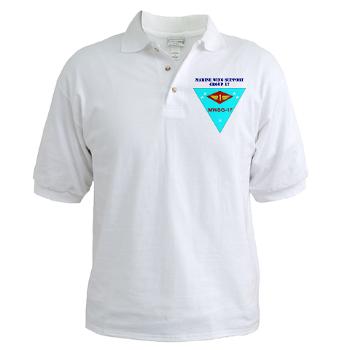 MWSG17 - A01 - 04 - Marine Wing Support Group 17 with Text Golf Shirt