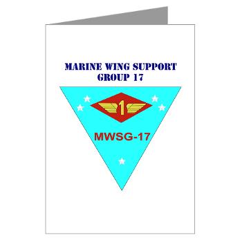 MWSG17 - M01 - 02 - Marine Wing Support Group 17 with Text Greeting Cards (Pk of 20)