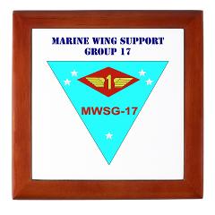 MWSG17 - M01 - 03 - Marine Wing Support Group 17 with Text Keepsake Box