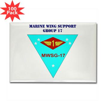 MWSG17 - M01 - 01 - Marine Wing Support Group 17 with Text Rectangle Magnet (100 pack) - Click Image to Close