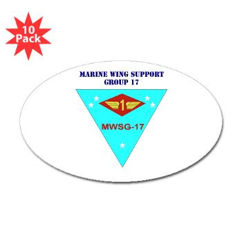 MWSG17 - M01 - 01 - Marine Wing Support Group 17 with Text Sticker (Oval 10 pk) - Click Image to Close