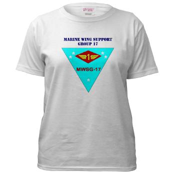 MWSG17 - A01 - 04 - Marine Wing Support Group 17 with Text Women's T-Shirt - Click Image to Close