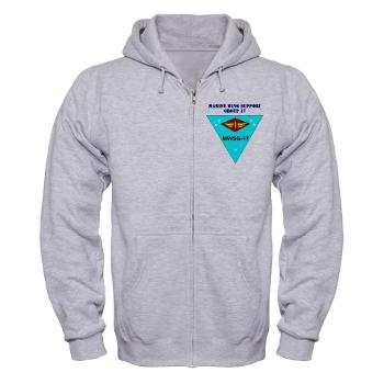 MWSG17 - A01 - 03 - Marine Wing Support Group 17 with Text Zip Hoodie