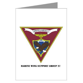 MWSG27 - A01 - 01 - USMC - Marine Wing Support Group 27 (MWSG-27) with Text - Greeting Cards (Pk of 10)