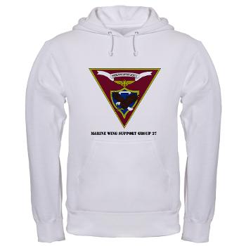 MWSG27 - A01 - 01 - USMC - Marine Wing Support Group 27 (MWSG-27) with Text - Hooded Sweatshirt