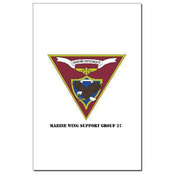 MWSG27 - A01 - 01 - USMC - Marine Wing Support Group 27 (MWSG-27) with Text - Mini Poster Print