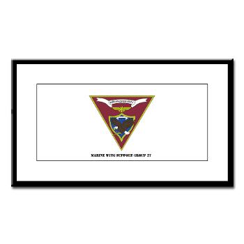 MWSG27 - A01 - 01 - USMC - Marine Wing Support Group 27 (MWSG-27) with Text - Small Framed Print