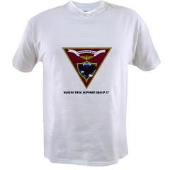 MWSG27 - A01 - 01 - USMC - Marine Wing Support Group 27 (MWSG-27) with Text - Value T-Shirt - Click Image to Close