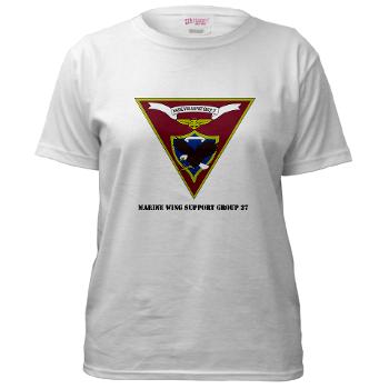 MWSG27 - A01 - 01 - USMC - Marine Wing Support Group 27 (MWSG-27) with Text - Women's T-Shirt