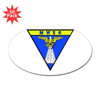 MWSG37 - M01 - 01 - Marine Wing Support Group 37 - Sticker (Oval 50 pk) - Click Image to Close