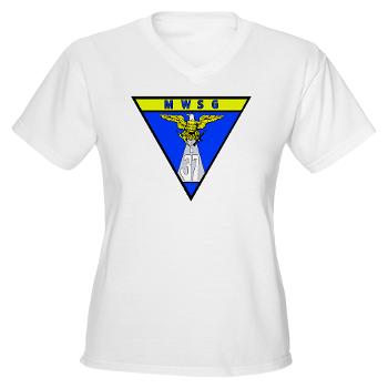 MWSG37 - A01 - 04 - Marine Wing Support Group 37 - Women's V-Neck T-Shirt - Click Image to Close