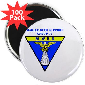 MWSG37 - M01 - 01 - Marine Wing Support Group 37 with Text - 2.25" Magnet (100 pack)