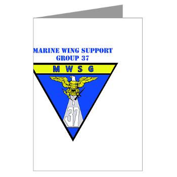 MWSG37 - M01 - 02 - Marine Wing Support Group 37 with Text - Greeting Cards (Pk of 20)