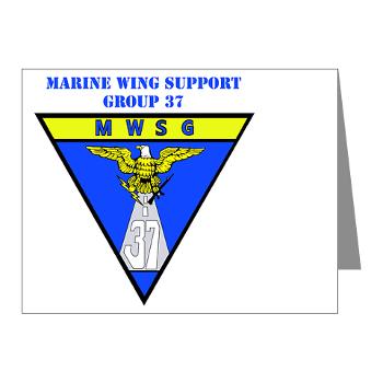 MWSG37 - M01 - 02 - Marine Wing Support Group 37 with Text - Note Cards (Pk of 20) - Click Image to Close