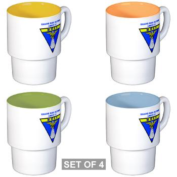 MWSG37 - M01 - 03 - Marine Wing Support Group 37 with Text - Stackable Mug Set (4 mugs)