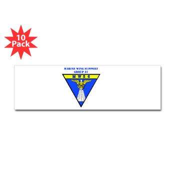 MWSG37 - M01 - 01 - Marine Wing Support Group 37 with Text - Sticker (Bumper 10 pk)