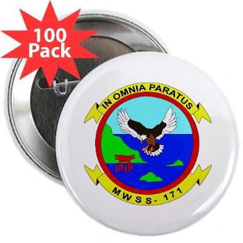 MWSS171 - M01 - 01 - Marine Wing Support Squadron 171 2.25" Button (100 pack) - Click Image to Close