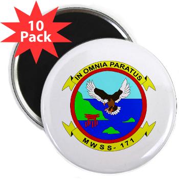 MWSS171 - M01 - 01 - Marine Wing Support Squadron 171 2.25" Magnet (10 pack) - Click Image to Close