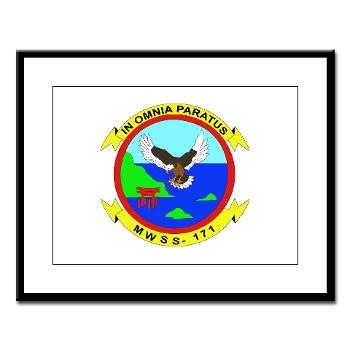 MWSS171 - M01 - 02 - Marine Wing Support Squadron 171 Large Framed Print