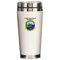 MWSS171 - M01 - 03 - Marine Wing Support Squadron 171 with Text Ceramic Travel Mug - Click Image to Close