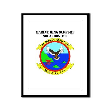 MWSS171 - M01 - 02 - Marine Wing Support Squadron 171 with Text Framed Panel Print
