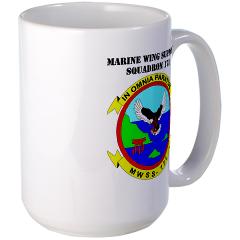 MWSS171 - M01 - 03 - Marine Wing Support Squadron 171 with Text Large Mug