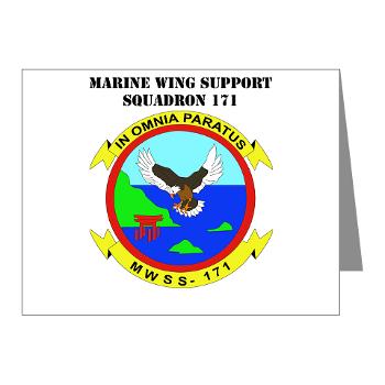 MWSS171 - M01 - 02 - Marine Wing Support Squadron 171 with Text Note Cards (Pk of 20)