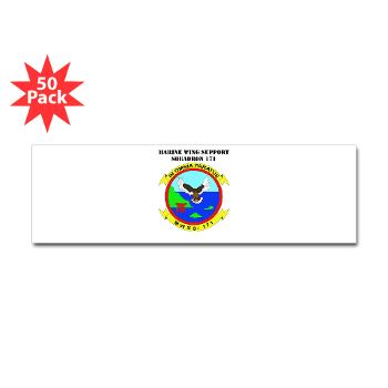 MWSS171 - M01 - 01 - Marine Wing Support Squadron 171 with Text Sticker (Bumper 50 pk) - Click Image to Close