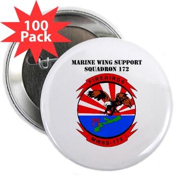 MWSS172 - M01 - 01 - Marine Wing Support Squadron 172 with Text 2.25" Button (100 pack)