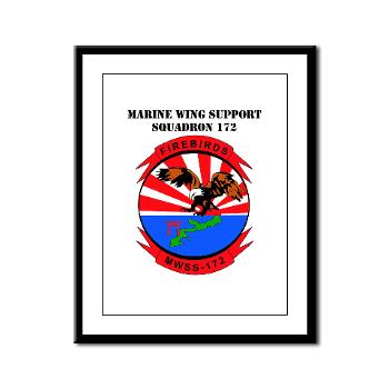 MWSS172 - M01 - 02 - Marine Wing Support Squadron 172 with Text Framed Panel Print