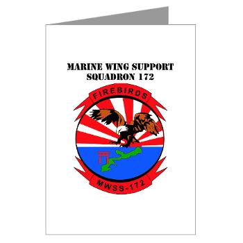 MWSS172 - M01 - 02 - Marine Wing Support Squadron 172 with Text Greeting Cards (Pk of 10)