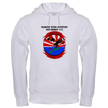 MWSS172 - A01 - 03 - Marine Wing Support Squadron 172 with Text Hooded Sweatshirt