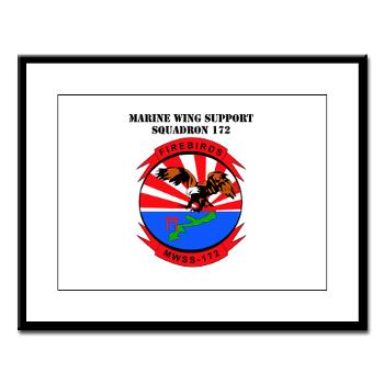MWSS172 - M01 - 02 - Marine Wing Support Squadron 172 with Text Large Framed Print - Click Image to Close