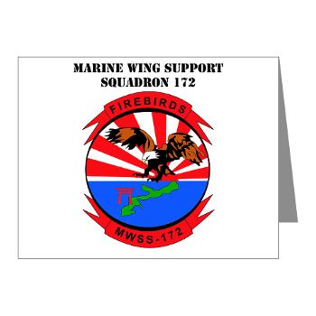 MWSS172 - M01 - 02 - Marine Wing Support Squadron 172 with Text Note Cards (Pk of 20) - Click Image to Close