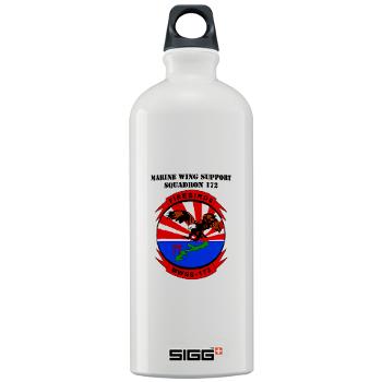 MWSS172 - M01 - 03 - Marine Wing Support Squadron 172 with Text Sigg Water Bottle 1.0L - Click Image to Close