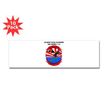 MWSS172 - M01 - 01 - Marine Wing Support Squadron 172 with Text Sticker (Bumper 10 pk) - Click Image to Close
