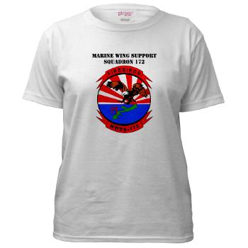 MWSS172 - A01 - 04 - Marine Wing Support Squadron 172 with Text Women's T-Shirt - Click Image to Close