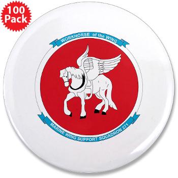 MWSS271 - M01 - 01 - Marine Wing Support Squadron 271 (MWSS 271) 3.5" Button (100 pack) - Click Image to Close
