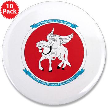 MWSS271 - M01 - 01 - Marine Wing Support Squadron 271 (MWSS 271) 3.5" Button (10 pack)