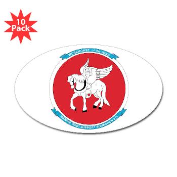 MWSS271 - M01 - 01 - Marine Wing Support Squadron 271 (MWSS 271) Sticker (Oval 10 pk)