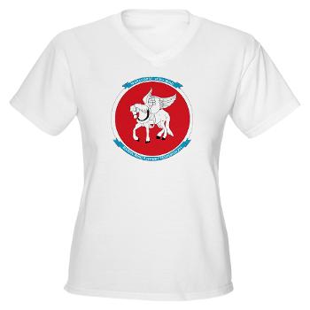 MWSS271 - A01 - 04 - Marine Wing Support Squadron 271 (MWSS 271) Women's V-Neck T-Shirt - Click Image to Close