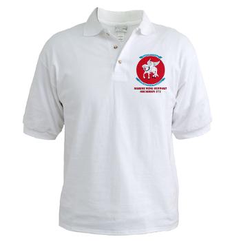 MWSS271 - A01 - 04 - Marine Wing Support Squadron 271 (MWSS 271) with text Golf Shirt