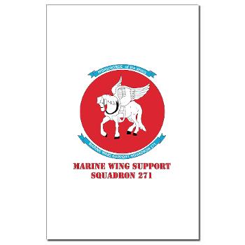 MWSS271 - M01 - 02 - Marine Wing Support Squadron 271 (MWSS 271) with text Mini Poster Print