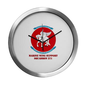MWSS271 - M01 - 03 - Marine Wing Support Squadron 271 (MWSS 271) with text Modern Wall Clock - Click Image to Close
