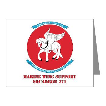 MWSS271 - M01 - 02 - Marine Wing Support Squadron 271 (MWSS 271) with text Note Cards (Pk of 20) - Click Image to Close