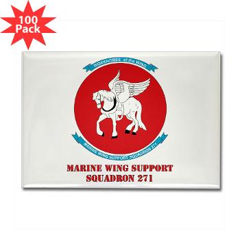 MWSS271 - M01 - 01 - Marine Wing Support Squadron 271 (MWSS 271) with text Rectangle Magnet (100 pack) - Click Image to Close