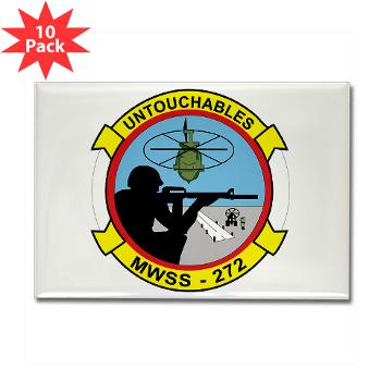 MWSS272 - M01 - 01 - Marine Wing Support Squadron 272 (MWSS 272) Rectangle Magnet (10 pack) - Click Image to Close