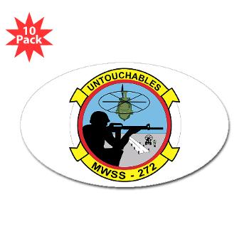 MWSS272 - M01 - 01 - Marine Wing Support Squadron 272 (MWSS 272) Sticker (Oval 10 pk)